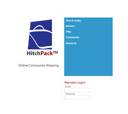 Screenshot of HitchPack Home Page