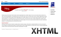 Screenshot of HitchPack XHTML Page